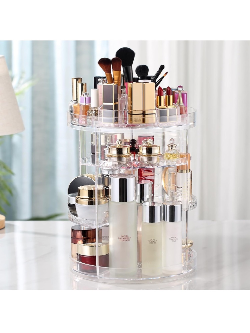 Clear 360° Rotating Makeup and Cosmetic Organizer - Clear